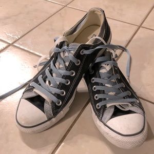 Black/Grey Converse M8/W10 Double tongue Ox